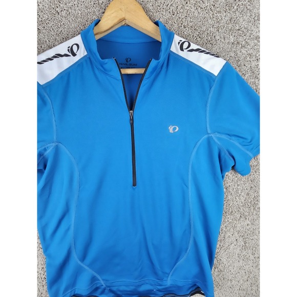 Pearl Izumi Jersey Medium Blue 1/4 Zip Pullover Cycling Lightweight Men's Large - Picture 9 of 10
